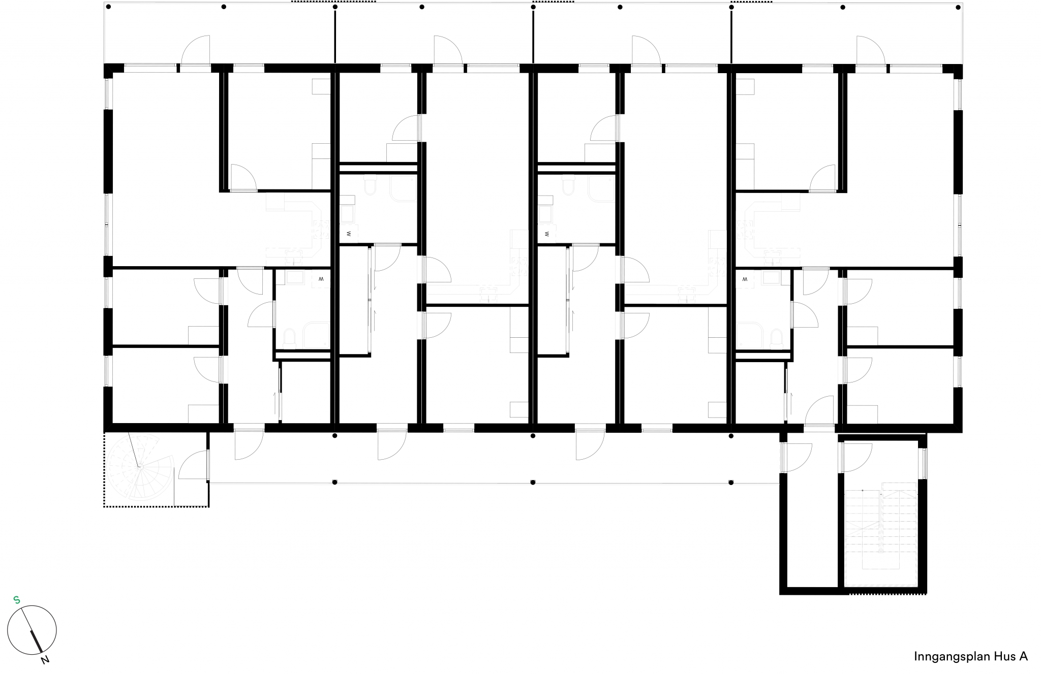 Elvegata Hus A inngangsplan