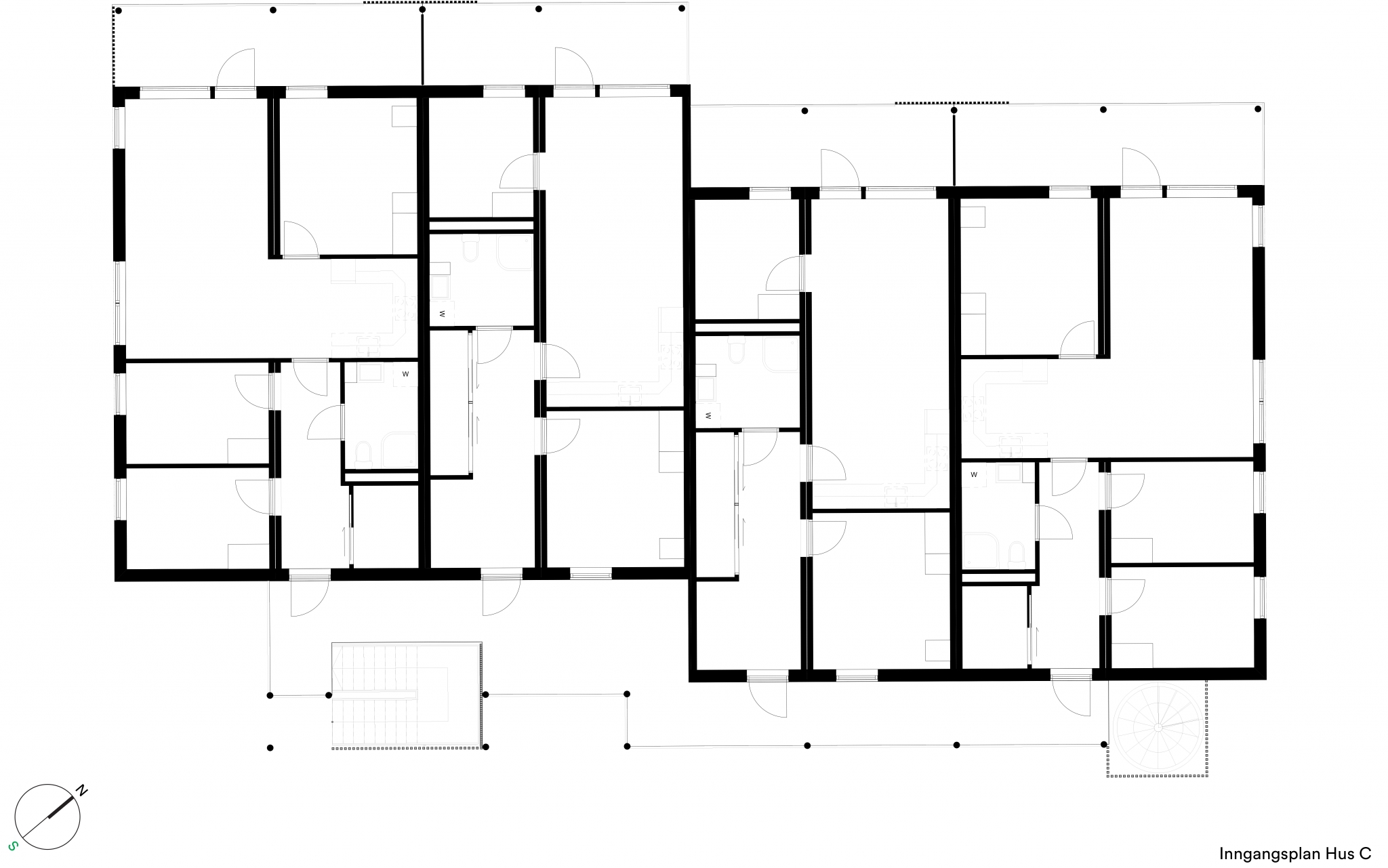 Elvegata Hus C inngangsplan