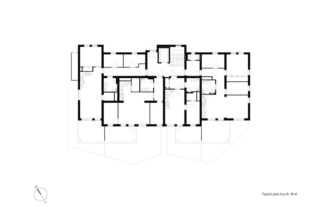 Lørenskog stasjonsby B1 6 Typisk plan hus A 01 hvit bakgrunn